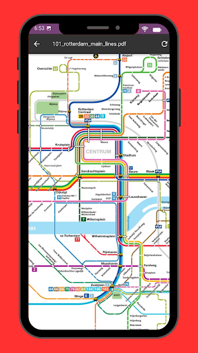 Rotterdam Metro & Tram Map Screen 2