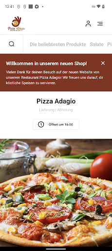 Android application Pizza Adagio screenshort