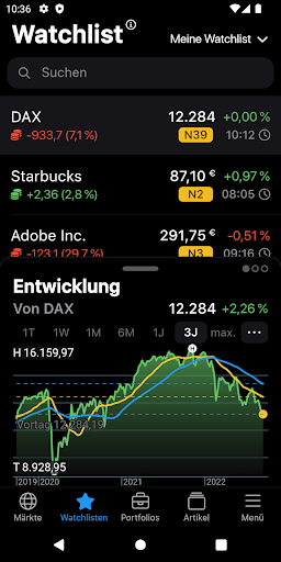 Android application DER AKTIONÄR screenshort
