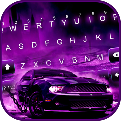 Purple Race Car Keyboard Theme logo