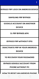 Guide for android FRP bypass