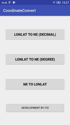 Android application Coordinate Convert screenshort