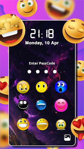 Android application Emoji Lock Screen screenshort