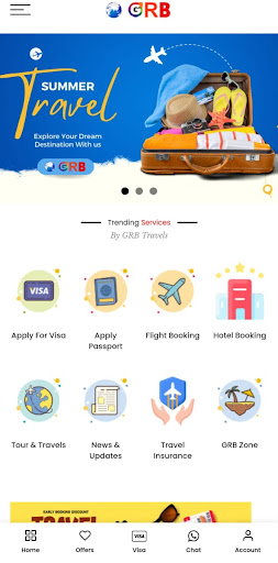 Android application GRB Travels screenshort