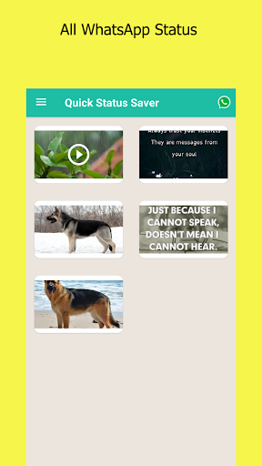 Android application Quick Status Saver screenshort