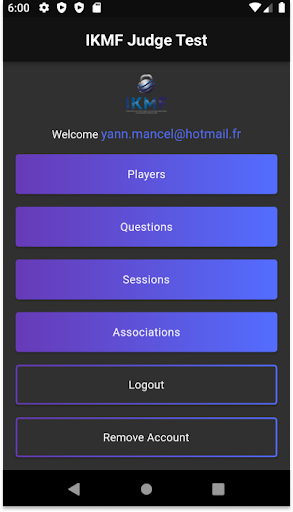 IKMF Judge Test Screen 2