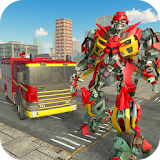 Real Robot Firefighter Truck Transform Robot Game icon