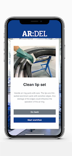 Android application AR:DEL On-the-job screenshort