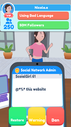 Android application Social Media Simulator screenshort