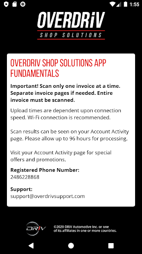 Overdriv Shop Solutions Screen 2