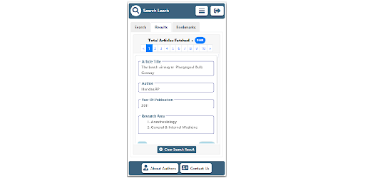 Leech Research Database Screen 2