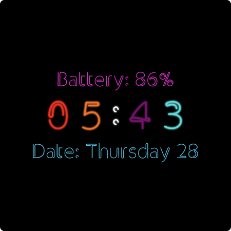 Neon Watch Face Screen 2