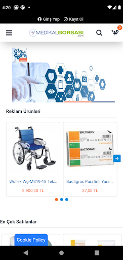 Android application Medikal Borsası screenshort