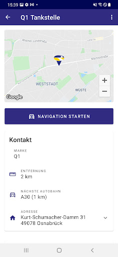 Roadrunner App Screen 2