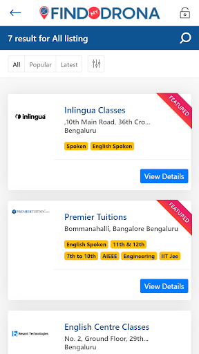 FindMyDrona - Coaching, Hostel Screen 2