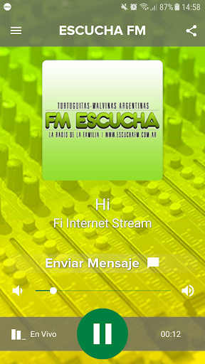 Android application Escuchá Fm Radio de la Familia screenshort
