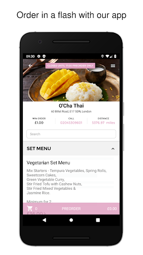 Android application O'Cha Thai screenshort