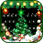 Cover Image of Скачать Neon Green Christmas Keyboard Background 1.0 APK