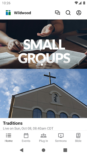 Android application Wildwood United Methodist screenshort