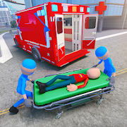 Stickman Ambulance Roof Jumping - Rooftop Stunts
