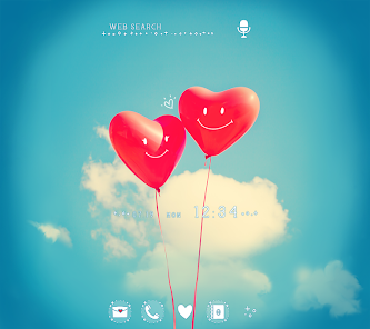 Imágen 1 Red Heart Balloons Theme android