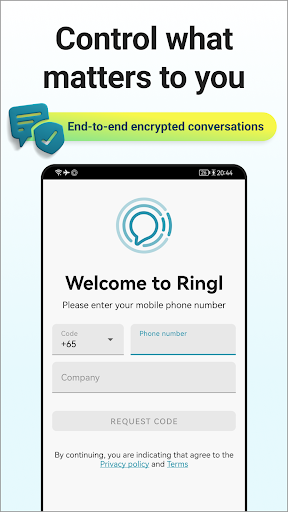Android application Ringl Business screenshort