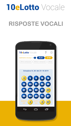 Android application 10eLotto Vocale screenshort