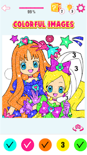 Kawaii Anime & Manga Color By Number Anime Paint 3