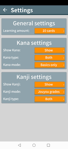 Android application JP Study Buddy screenshort
