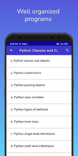 Learn Python: Python Programs Screen 3