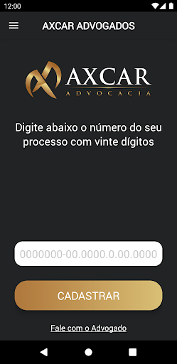 Android application Axcar Advocacia screenshort