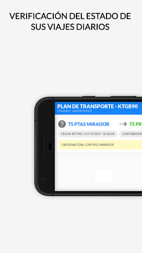 Android application Biodiversa Transporte de Lodos screenshort