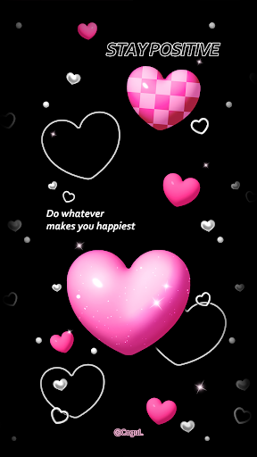 Android application 카카오톡 테마 - 블랙핑크 체크하트 screenshort