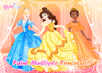 screenshot of Princess Color by Number Game