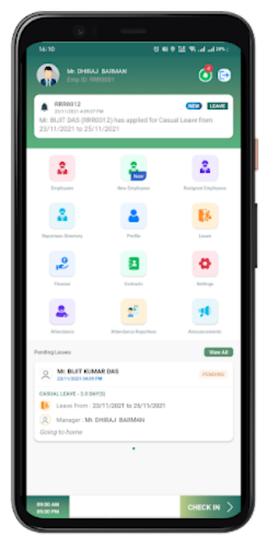 Android application RelyHRM-SRIMS screenshort