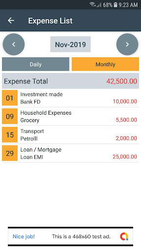 Daily Expense Manager Screen 3