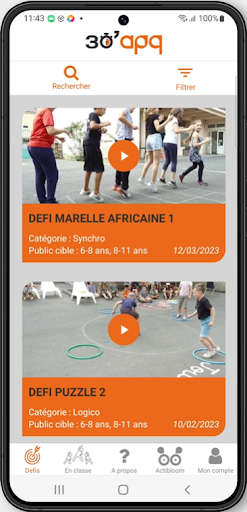 Android application 30' apq screenshort