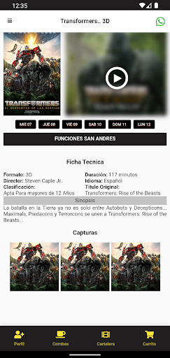 Android application Golden Cinemas screenshort