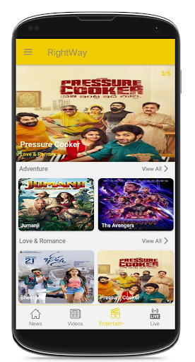 Rightway news and media entertainment