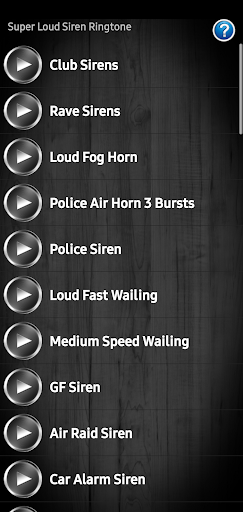 Android application Super Loud Siren Ringtones screenshort