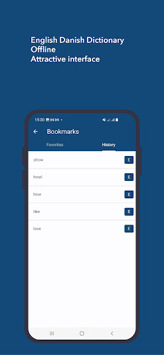 English Danish Dictionary Screen 2