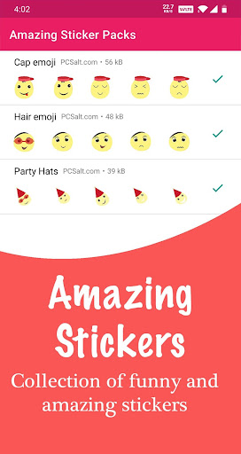 Android application Amazing Stickers - WAStickerAp screenshort