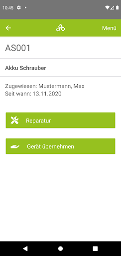 GW Geräte Screen 3