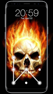 Skull Pattern Lock Screen Screenshot