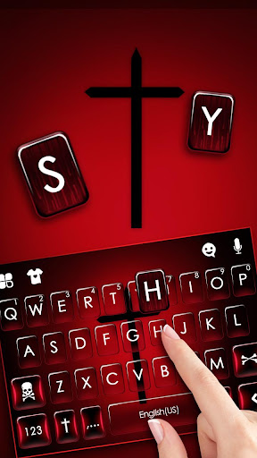 Dark Cross Keyboard Theme Screen 2