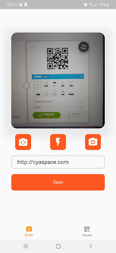 Android application CyScan - Qr, Barcode Scan screenshort