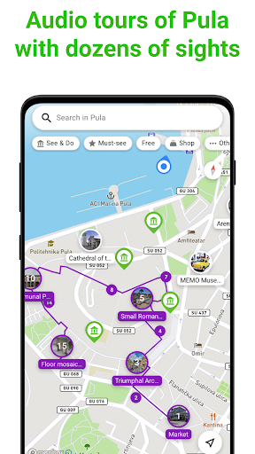 Android application Pula Audio Guide by SmartGuide screenshort