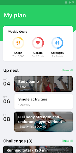 Android application Salud Sport Club screenshort