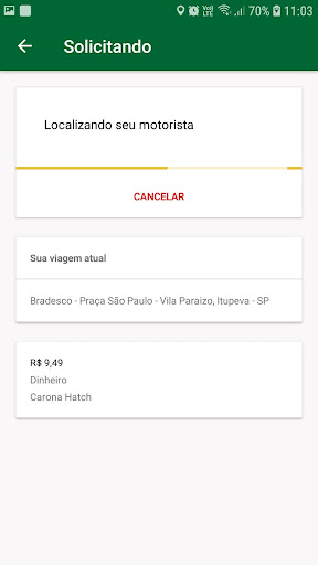 CARONA VIP – APP DO PASSAGEIRO Screen 2