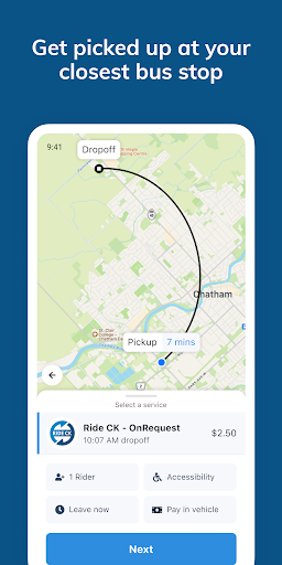 Ride CK OnRequest Transit Screen 2